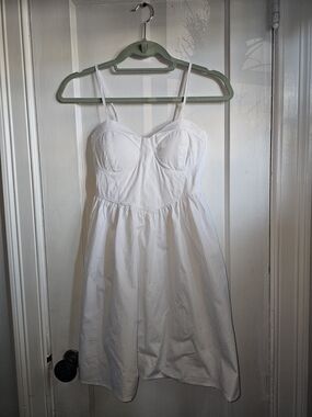 NO BO Boundaries White Smocked Sundress XS (1) Spaghetti Strap Summer Dress